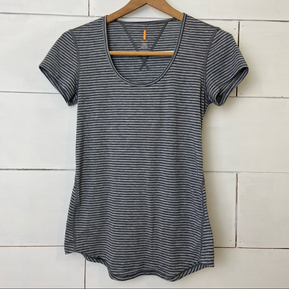 Lucy Gray Striped Short Sleeve Top.  Size XSmall. EUC